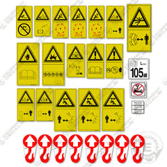 Fits Komatsu Wheel Loader Safety Decal Package