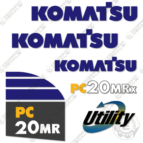 Fits Komatsu PC20MRX-1 Decal Kit Mini Excavator Decals