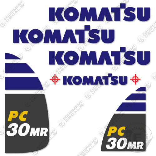 Fits Komatsu PC30MR-5 Decal Kit Mini Excavator