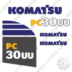 Fits Komatsu PC30UU-5 Decal Kit Mini Excavator