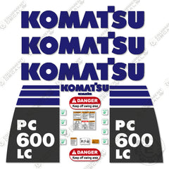 Fits Komatsu PC600LC-8 Decal Kit Excavator