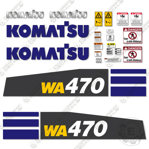 Fits Komatsu WA 470-8 Decal Kit Wheel Loader