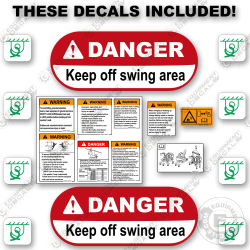 Fits Komatsu PC18MR-2 Decal Kit Mini Excavator Decals