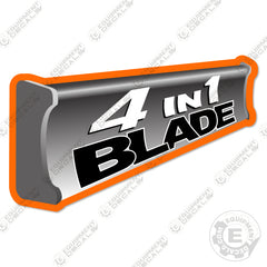 Fits Kubota 4 in 1 Blade Decal