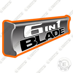 Fits Kubota 6 in 1 Blade Decal