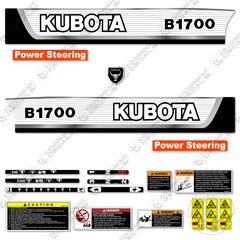 Fits Kubota B1700 Decal Kit Tractor