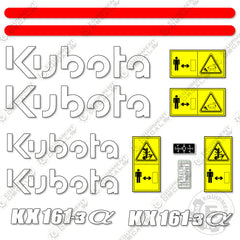 Fits Kubota KX161-3a Decal Kit Mini Excavator