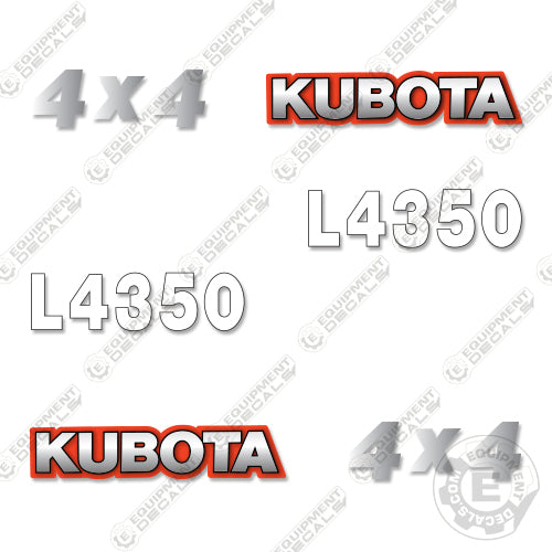 Fits Kubota L4350 Decal Kit Tractor