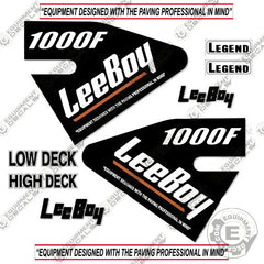 Fits LeeBoy 1000F Decal Kit Asphalt Paver