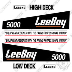 Fits LeeBoy 5000 Asphalt Paver Decals