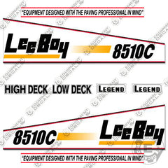 Fits LeeBoy 8510C Decal Kit Asphalt Paver (White Style)