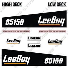 Fits LeeBoy 8515D Decal Kit Asphalt Paver