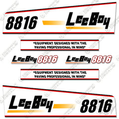 Fits LeeBoy 8816 Decal Kit Asphalt Paver (White Style)