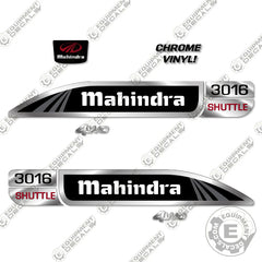 Fits Mahindra 3016 Decal Kit Tractor (Chrome/Black)