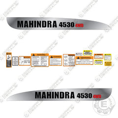 Fits Mahindra 4530 Decal Kit Tractor (Metallic Silver/Black)