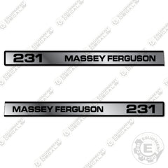 Fits Massey Ferguson 231 Tractor Decal Kit - Silver Metallic!