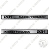 Image of Fits Massey Ferguson 231 Tractor Decal Kit - Silver Metallic!