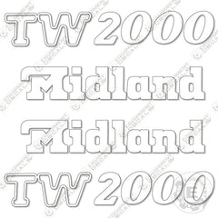 Fits Midland TW2000 Decal Kit Side Dump Trailer