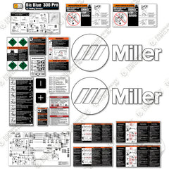 Fits Miller Big Blue 300 Pro Decal Kit Generator Welder