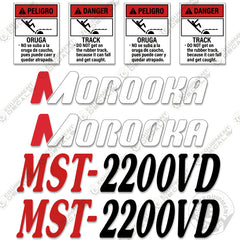 Fits Morooka MST-2200VD Decal Kit Rubber Track Dump Truck Carrier