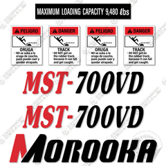 Fits Morooka MST-700VD Decal Kit Rubber Track Dump Truck Carrier