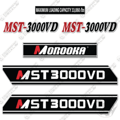 Fits Morooka MST-3000VD Decal Kit Rubber Track Dump Truck Carrier