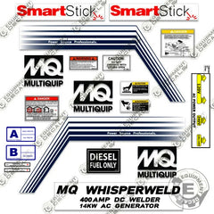 Fits Multiquip DLW-400ESA Generator Decal Kit