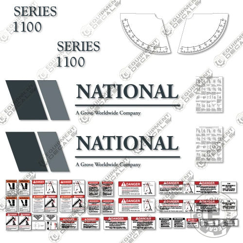 Fits National 1100 Boom Crane Decal Kit