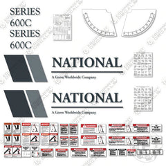 Fits National 600C Boom Crane Decal Kit