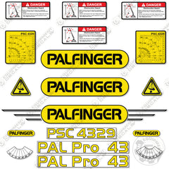 Fits Palfinger PSC4329 Decal Kit Crane Truck