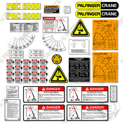 Fits Palfinger PSC6000 Decal Kit Crane Truck