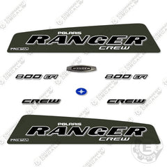 Fits Polaris Ranger 800 EFI Crew Decal Kit Utility Vehicle (GREEN)