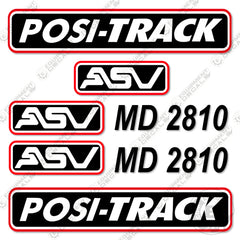 Fits ASV MD-2810 Decal Kit Skid Steer