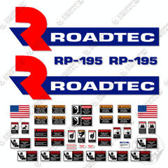 Fits Roadtec RP195 Decal Kit Asphalt Paver