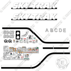 Fits JLG 8042 Decal Kit Telehandler Skytrak Older Style