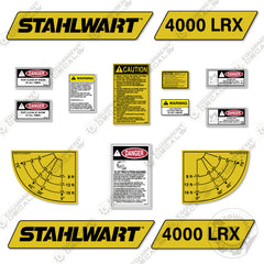 Fits Stahlwart 4000LRX Decal Kit Crane Truck