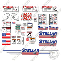 Fits Stellar 12628 Decal Kit Crane Truck