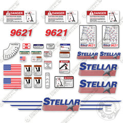 Fits Stellar 9621 Decal Kit Crane Truck