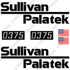 Fits Sullivan Palatek D375 Decal Kit Compressor