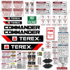 Fits Terex C4045 Commander Decal Kit Digger Derrick