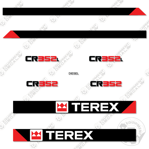 Fits Terex CR352 / CR352L Decal Kit Paver
