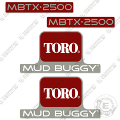 Fits Toro MBTX-2500 Decal Kit Mud Buddy