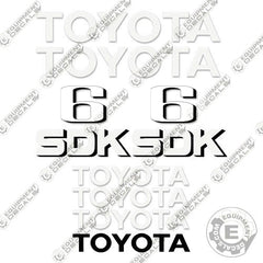 Fits Toyota Skid Steer SDK-6 Decal Kit