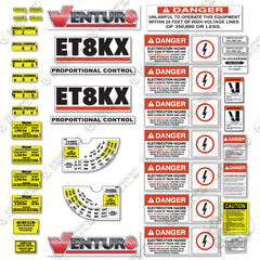 Fits Venturo ET8KX Decal Kit for Crane Truck