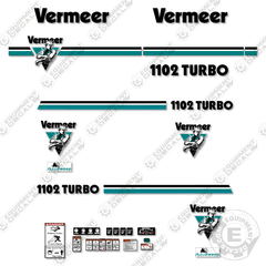 Fits Vermeer 1102 TURBO Decal Kit Stump Grinder