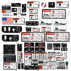 Fits Vermeer Caution Decals Safety Stickers Kit