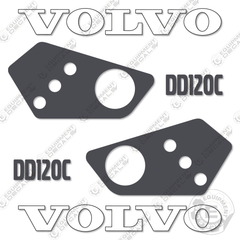 Fits Volvo DD120C Decal Kit Asphalt Compactor