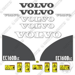 Fits Volvo EC160BLC Decal Kit Excavator