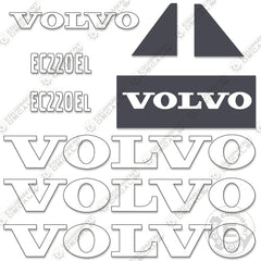 Fits Volvo EC220EL Decal Kit Hydraulic Excavator