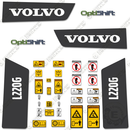 Fits Volvo L220G Decal Kit Wheel Loader